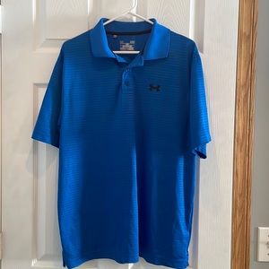 Under armour golf polo large. Royal blue